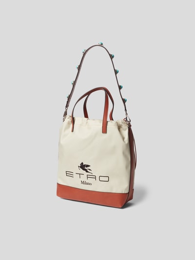 Etro Handtasche mit Brand-Schriftzug Beige 2