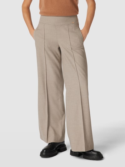 Cinque Pantalon met vaste bandplooien, model 'SPOCHT' Zand - 4