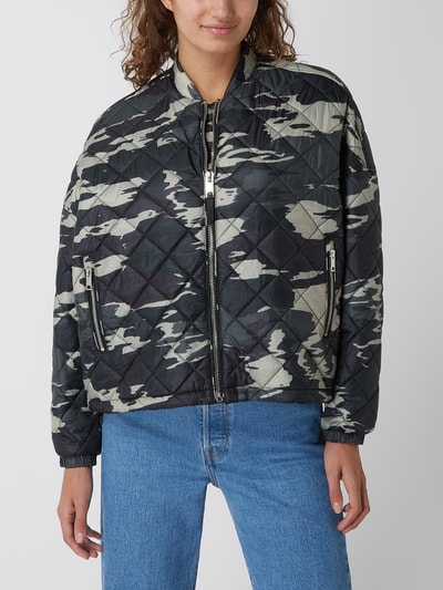 Frogbox Boxy Fit Steppjacke mit Camouflage-Muster Black 4