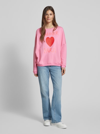 miss goodlife Oversized Sweatshirt mit Motiv-Print Pink 1