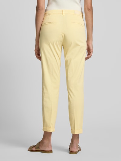 Cambio Spodnie o skróconym kroju slim fit model ‘STELLA’ Jasnożółty 5