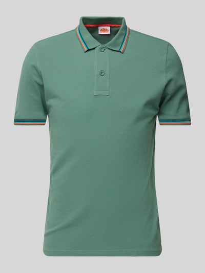 Sundek Poloshirt mit kurzer Knopfleiste Modell 'Brice' Dunkelgruen 1