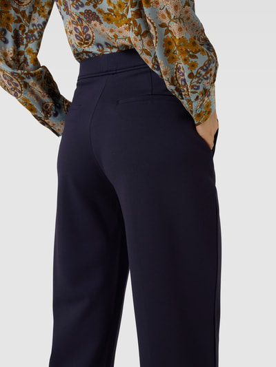 Christian Berg Woman Regular fit broek met effen design en persplooi Donkerblauw - 3