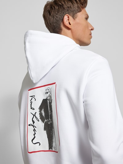 Karl Lagerfeld Hoodie met labelprint Wit - 3