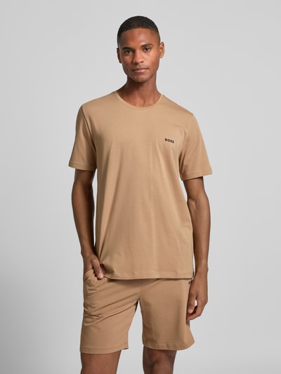 BOSS T-Shirt mit Logo-Detail Modell 'MIX&MATCH' Camel 4