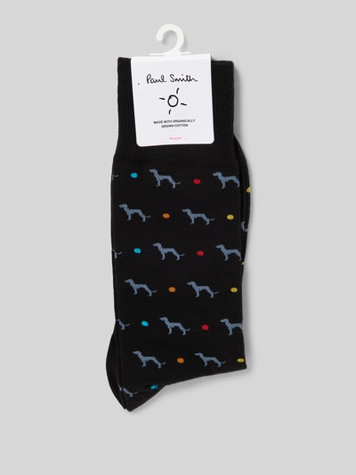 PAUL SMITH Socken mit Stukturmuster Modell 'HANK' Black 3