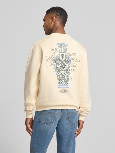 Les Deux Sweatshirt mit rückseitigem Motiv-Print Modell 'Ben Faience' Offwhite 5