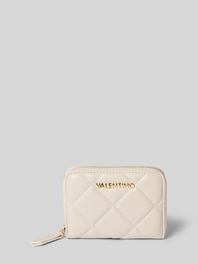 VALENTINO BAGS Portemonnaie mit Ziernähten Modell 'OCARINA' Ecru 1