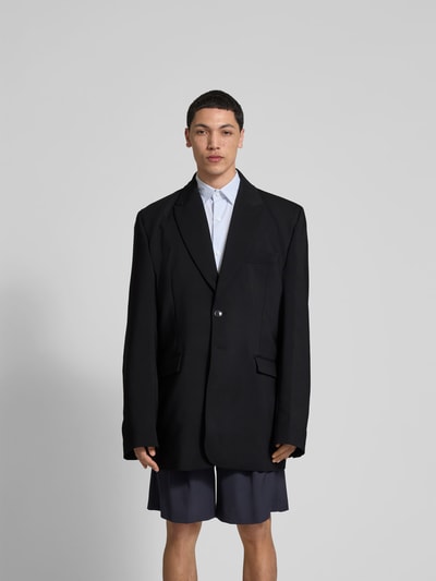 VETEMENTS Relaxed Fit Sakko aus Woll-Mix Black 4