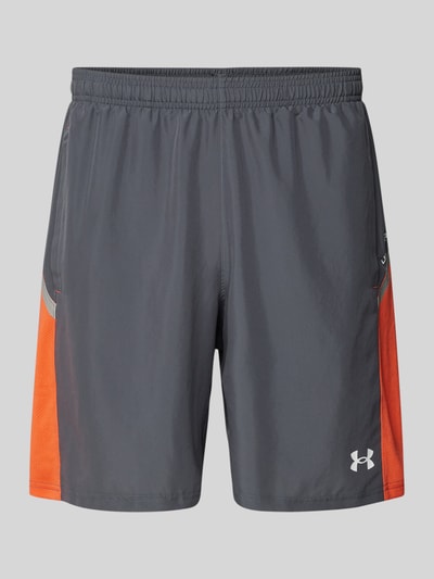 Under Armour Szorty o kroju regular fit z nadrukiem z logo model ‘Tech Utility’ Antracytowy 2