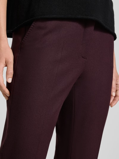 Raffaello Rossi Regular fit stoffen broek met persplooien, model 'DORO' Bordeaux - 3