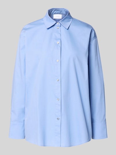 Produktfoto, Oversized Poplin-Bluse - curated by Tinvcb von SIC, hellblau, reine Baumwolle, Knopfleiste, Hemdblusenkragen, Regular Fit