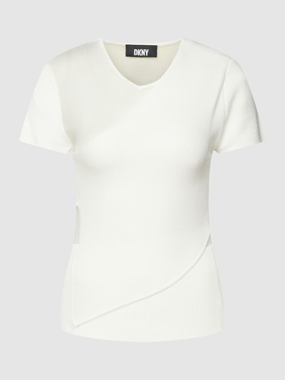 DKNY Double Layer Shirt in Wickel-Optik Ecru 2