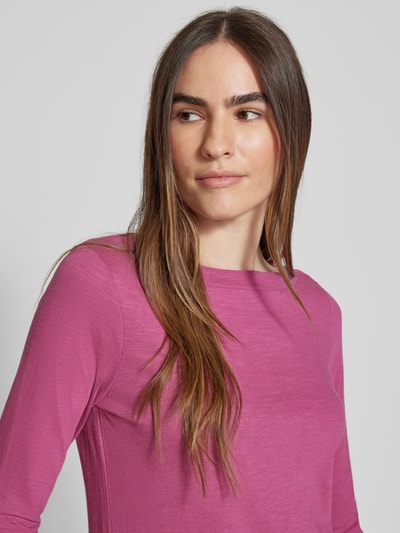 Tom Tailor Regular Fit Langarmshirt mit 3/4-Arm aus Bio-Baumwolle Pink 3