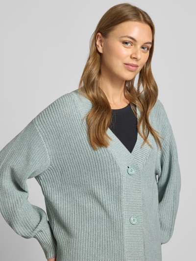 Tom Tailor Denim Regular Fit Strickjacke aus Baumwoll-Mix Schilf 3