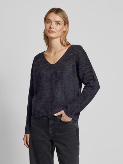 QS Strickpullover mit V-Ausschnitt BLACK 4