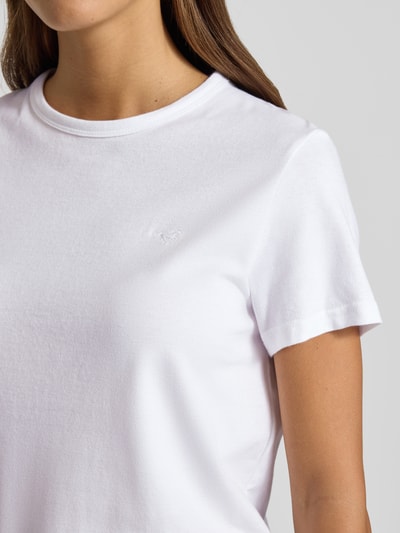 Mustang T-shirt met ronde hals, model 'Ada' Wit - 3