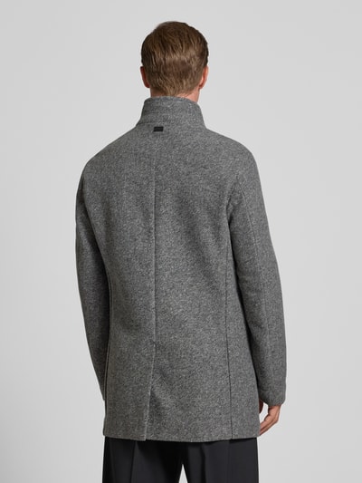 Strellson Regular fit lange jas met wol, model '11 FYNN' Zilver - 5