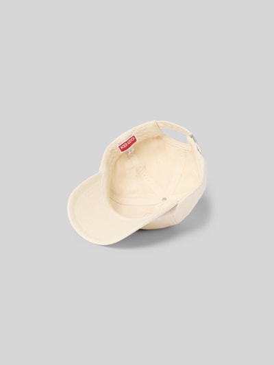Produktfoto, Basecap aus reiner Baumwolle von Kenzo in Beige mit verstärktem Schirm, Label-Stitching, verstellbarem Riegel, Belüftungslöcher