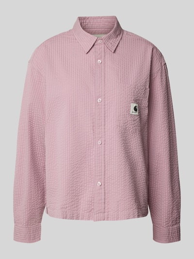 Carhartt Work In Progress Bluzka o kroju regular fit z kieszenią na piersi model ‘Toland’ Różowy 2