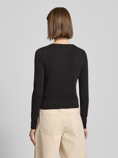 Tommy Jeans Regular fit cardigan van katoen Zwart - 5