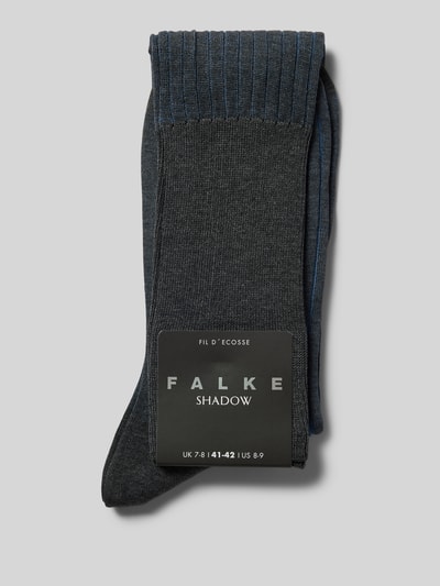 Falke Socken mit geripptem Abschluss Mittelgrau Melange 3