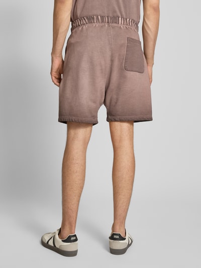 ANOTHER COTTON LAB Szorty o kroju relaxed fit z nadrukiem z logo Średniobrązowy 5