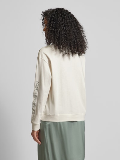 Jake*s Casual Longsleeve mit Allover-Muster Offwhite 5