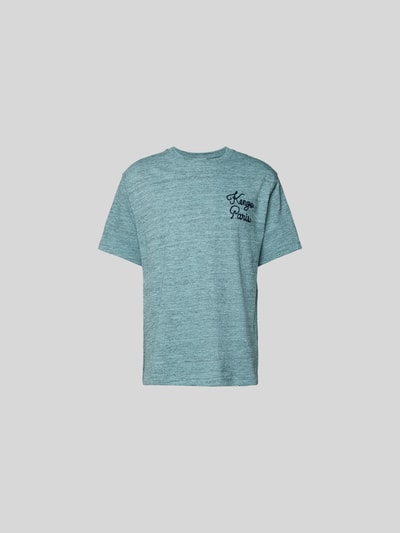 Kenzo Regular Fit T-Shirt mit Logo-Stitching Tuerkis 2