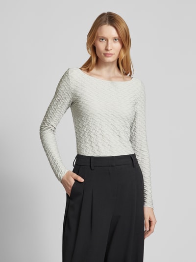 Emporio Armani Longsleeve mit U-Boot-Ausschnitt Hellgrau 4