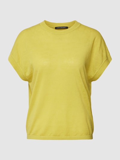 Luisa Cerano T-shirt in tricotlook Mosterdgeel - 2