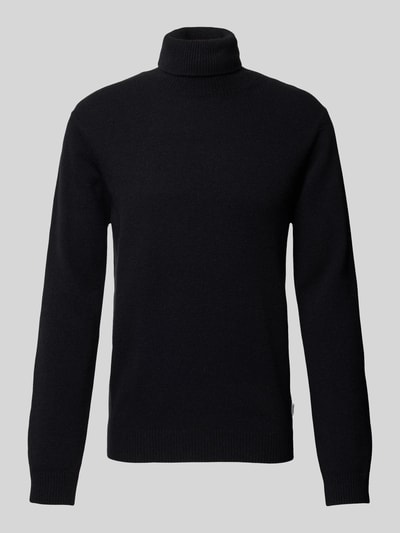 Casual Friday Rollkragenpullover mit Label-Detail Modell 'Karl' Anthrazit Melange 2