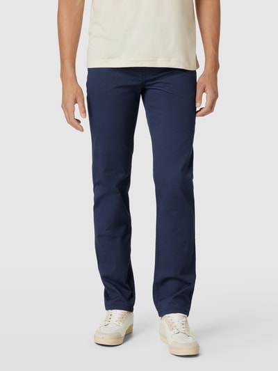 Christian Berg Men Stoffen broek met structuurmotief Marineblauw - 4