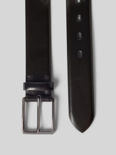 Produktfoto, Gürtel aus Leder mit Dornschließe von bugatti, Herren Gürtel in Schwarz, klassische Form, Breite 3,5 cm, glatte Struktur