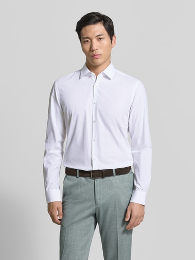 HUGO Slim Fit Businesshemd aus reiner Baumwolle Modell 'KOEY' Weiss 4