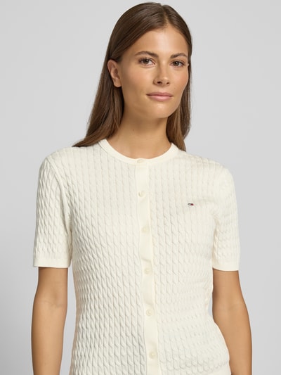 Tommy Hilfiger Regular fit gebreid jack van puur katoen Wit - 3