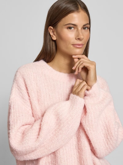 Vero Moda Relaxed Fit Strickpullover mit Woll-Anteil Modell 'CARMEN' Rosa 3