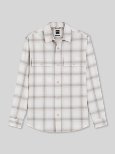 BOSS Relaxed Fit Hemdjacke aus Woll-Mix Modell 'C-OWEN-K-2PP-263' Offwhite 2