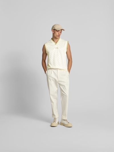 MAISON KITSUNÉ Relaxed Fit Tanktop mit V-Ausschnitt Weiss 1