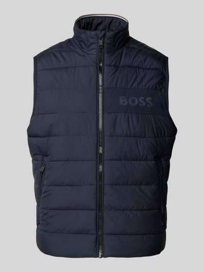 BOSS Bodywarmer met labelprint, model 'Cenito' Marineblauw - 2