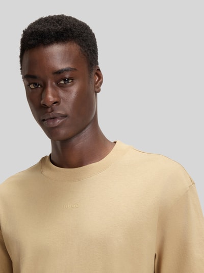 HUGO Regular Fit T-Shirt aus reiner Baumwolle Modell 'DAPOLINO' Beige 3