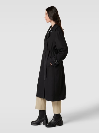 WITHBLACK Trenchcoat mit seitlichen Eingrifftaschen Modell 'Noise' Black 1