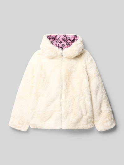 s.Oliver RED LABEL Regular Fit Wendejacke mit Kunstpelz Ecru 1