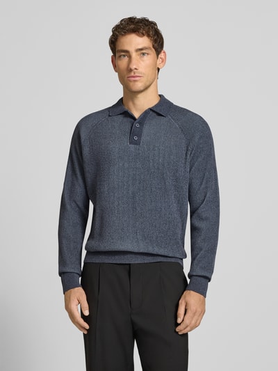 Jake*s Studio Men Regular Fit Pullover mit Polokragen Rauchblau 4