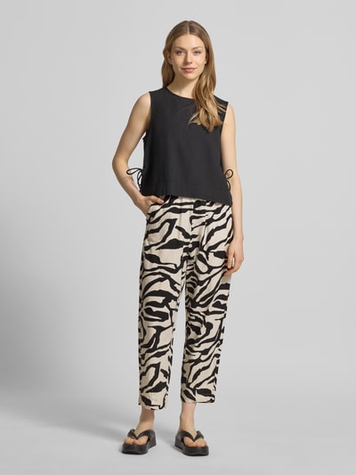 ICHI Linnen broek met steekzakken model 'LINNO' Offwhite - 1