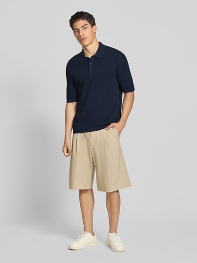 Calvin Klein Jeans Koszulka polo o kroju slim fit z dzianiny  Granatowy 1