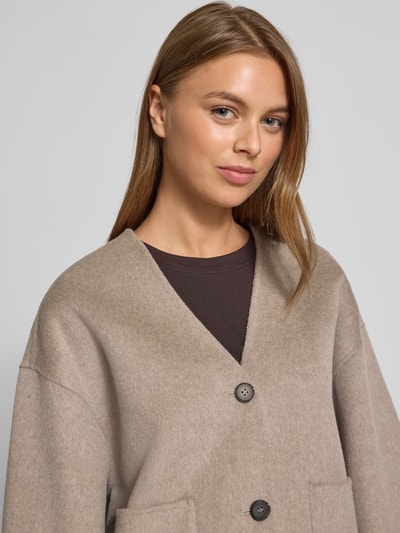 IVY OAK Relaxed Fit Jacke aus reiner Wolle Modell 'Jeneva' Beige 3