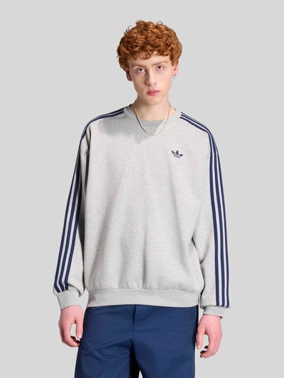 adidas Originals Bluza o kroju relaxed fit z mieszanki bawełny Średnioszary melanż 3