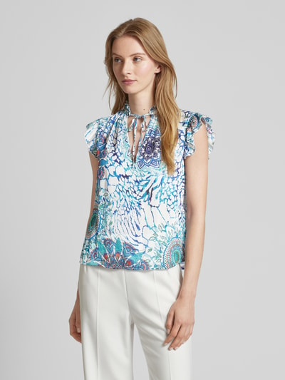 Marciano Guess Blouse met all-over print, model 'MINA' Blauw - 4