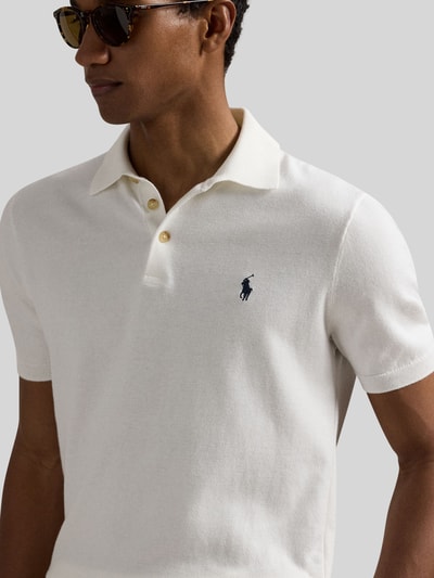 Polo Ralph Lauren Regular Fit Poloshirt aus reiner Baumwolle Offwhite 3
